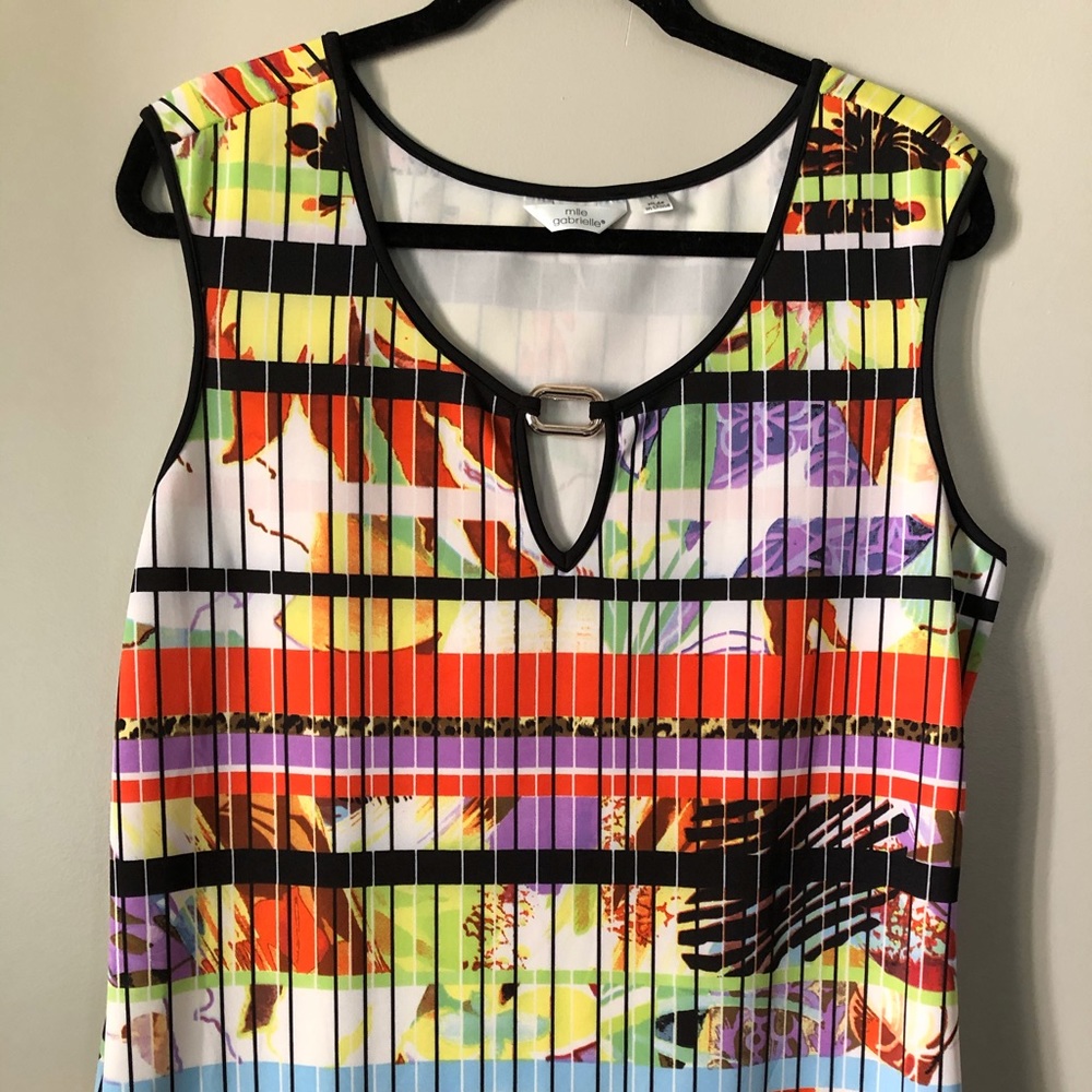 Mlle Gabrielle Colorful Striped Maxi Dress